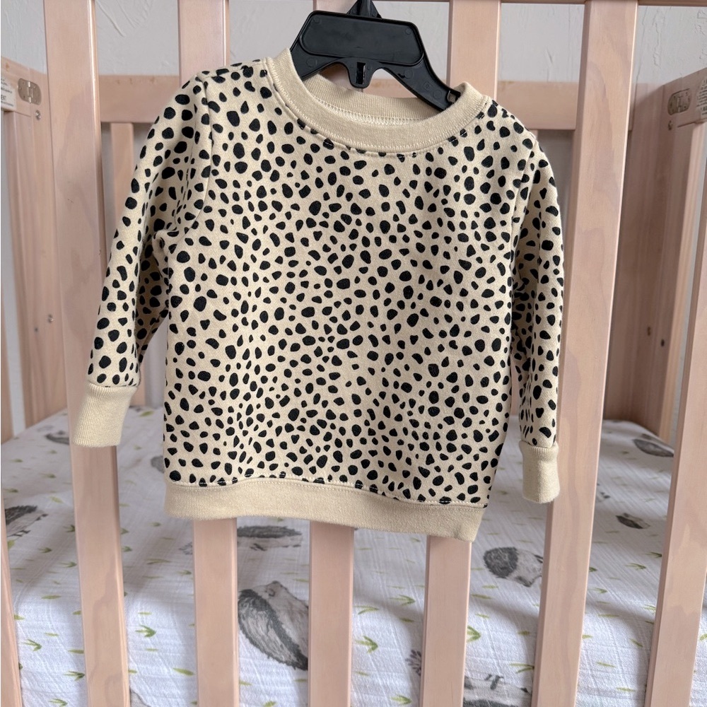 Leopard Print Crew Neck Sweatshirt